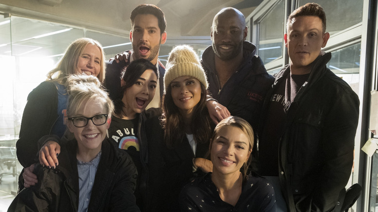 The cast of Lucifer behind the scenes