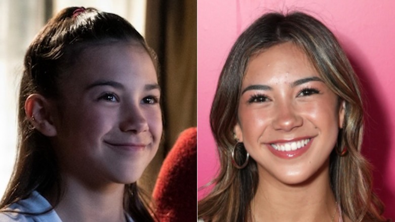 Scarlett Estevez as Trixie in Lucifer and at a party in 2024