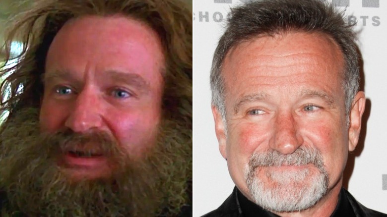 Robin Williams in "Jumanji" and on the red carpet