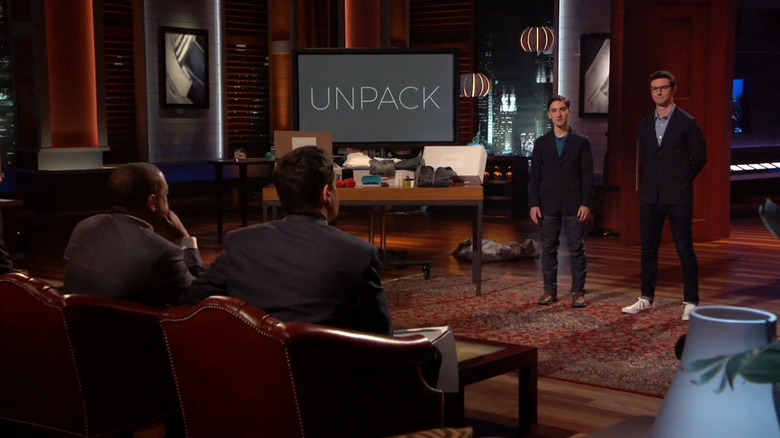 unPack presents to Shark Tank