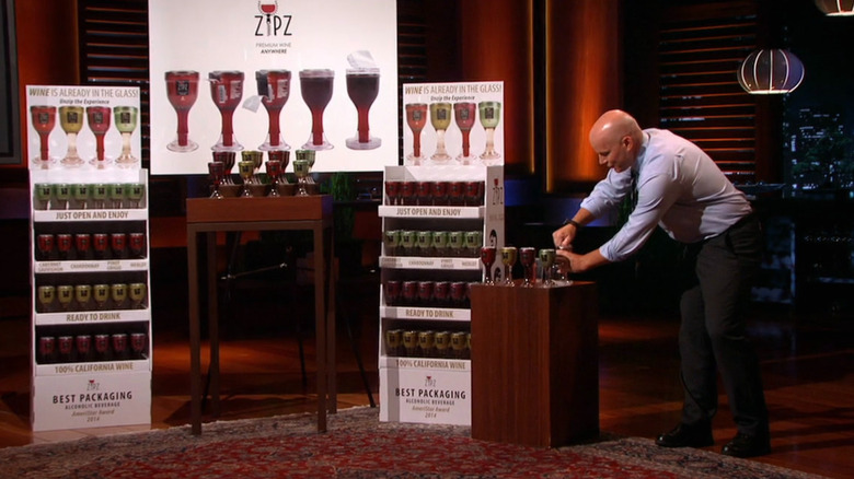 Andrew McMurray demonstrating Zipz Wine