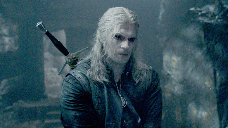 Geralt with pitch-black eyes