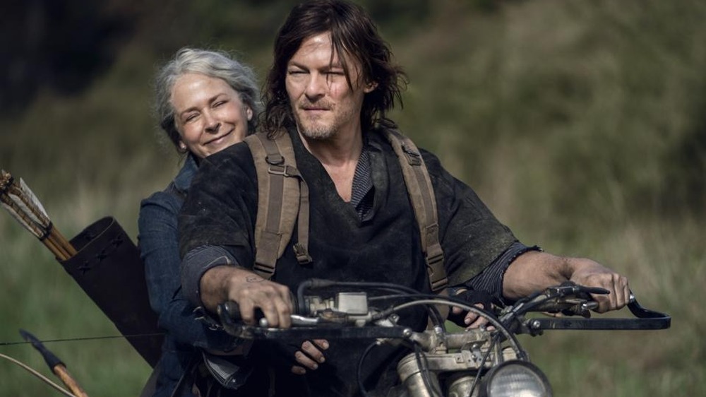 Carol and Daryl on bike