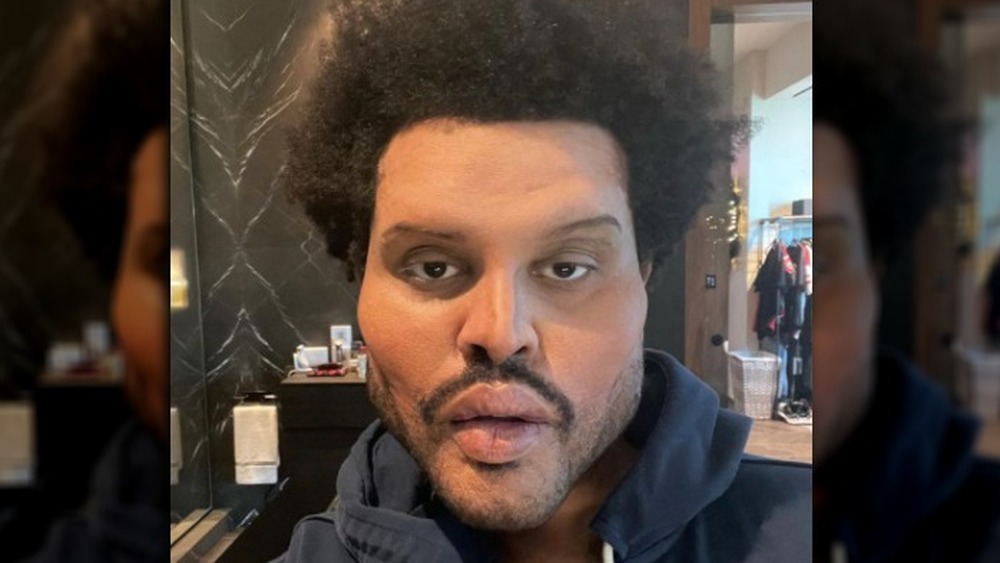 The Weeknd prosthetic makeup