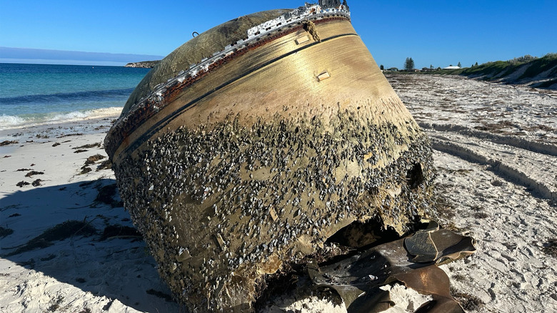 Mysterious Brass Object on Beach