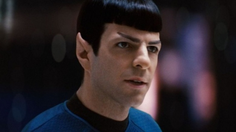 Spock sternly talking