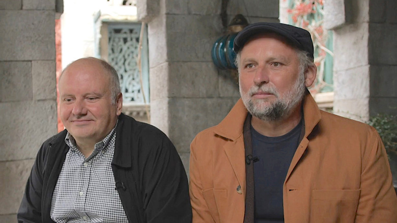 Ondrej Nekvasil and Ondrej Nierostek sitting in Tar Valon set