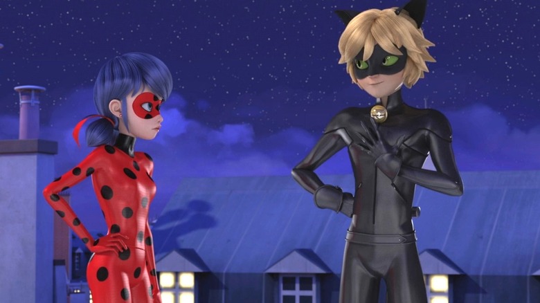 Ladybug and Cat Noir rooftop