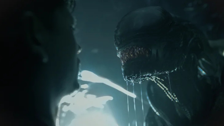 Xenomorph closing in on human