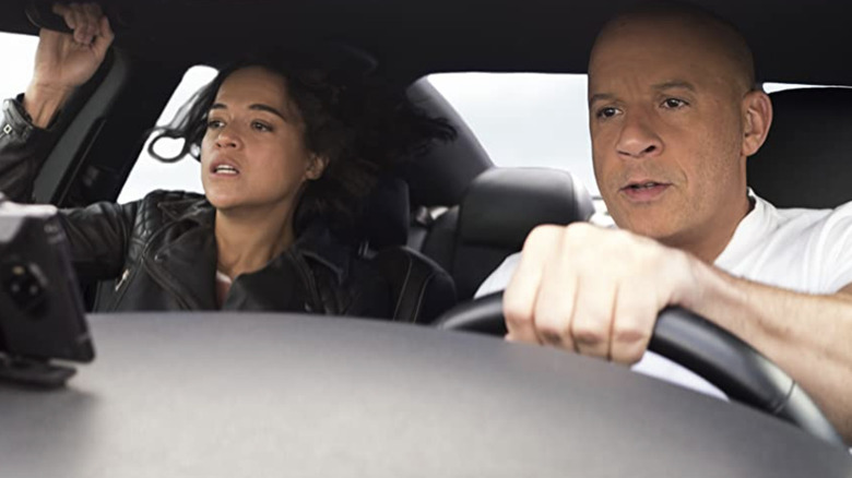 Vin Diesel and Michelle Rodriguez F9