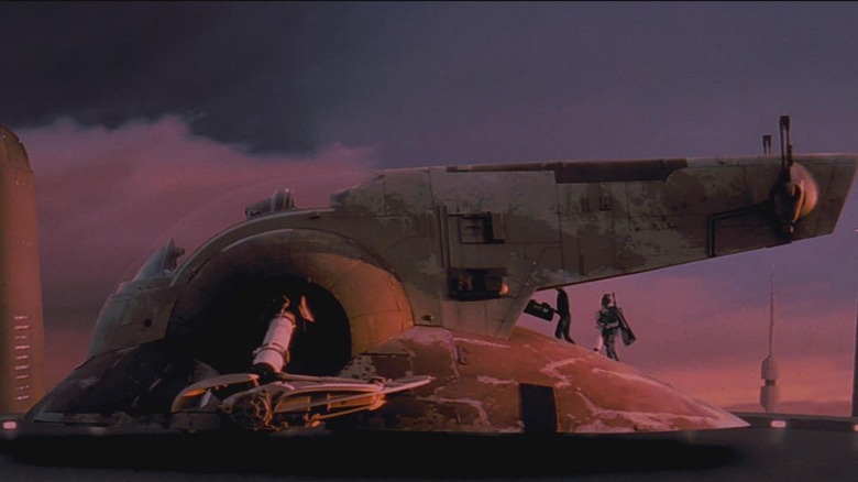 Boba Fett loads his bounty onto Slave I in "Star Wars: Episode V - The Empire Strikes Back"