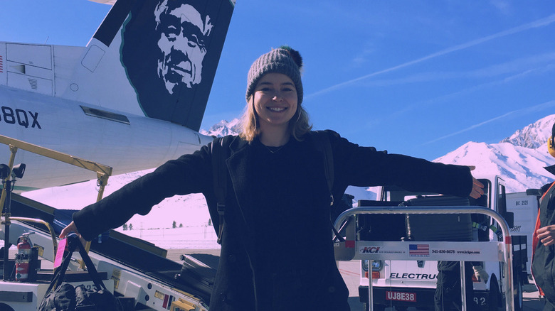 Bridgit Mendler arrives in Alaska for Thin Ice