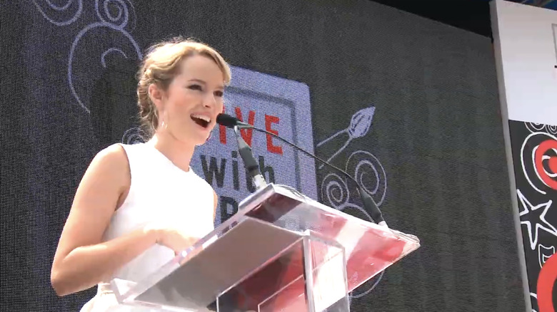 Bridgit Mendler gives a speech