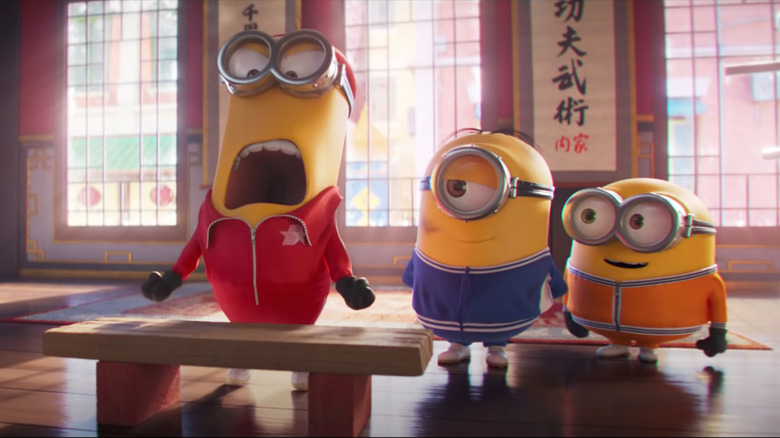 The minions in kung fu dojo