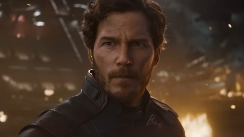 Star-Lord staring intensely