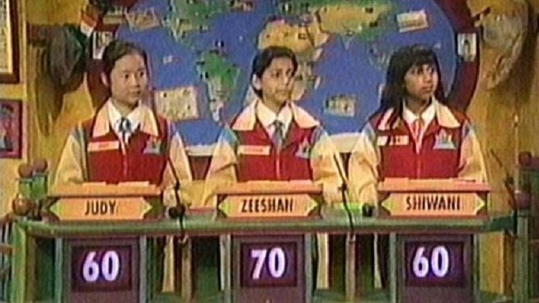 Contestants playing