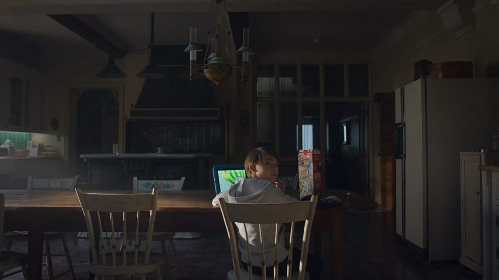 Jackson Robert Scott as Bode Locke in the kitchen of Keyhouse on Locke & Key