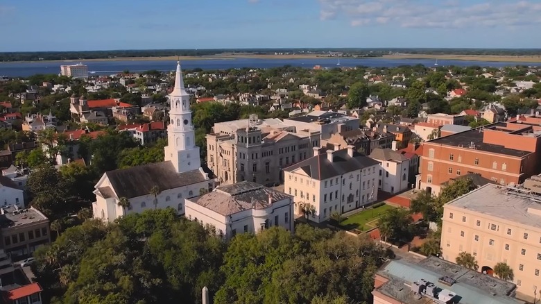 Overhead shot of Covington, Georgia