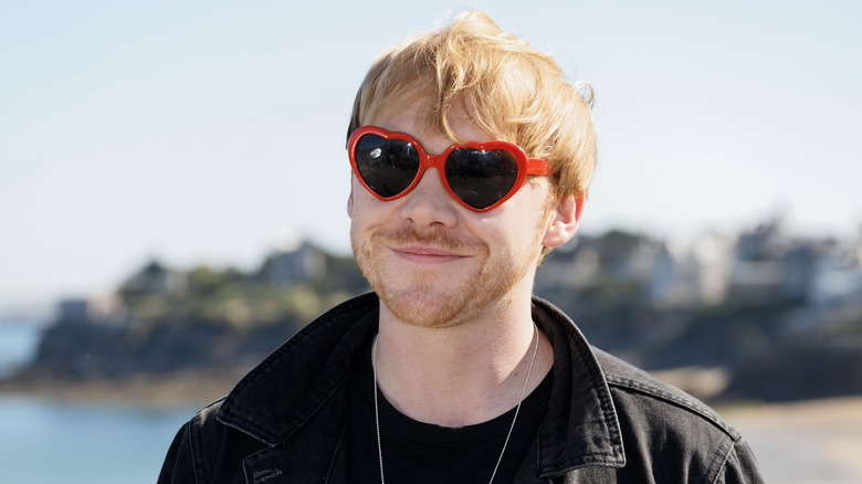 Rupert Grint wearing funny sunglasses