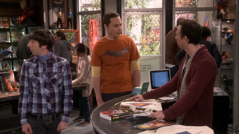 Sheldon and Howard at comic book shop