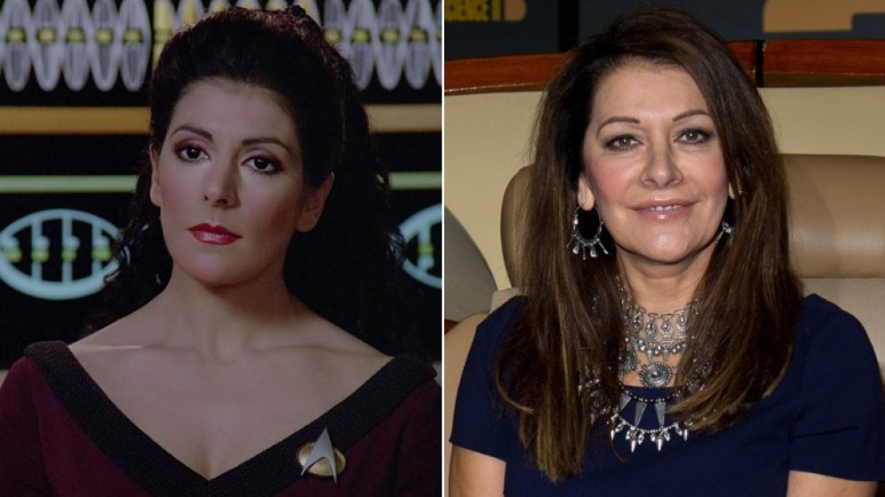 Marina Sirtis then and now