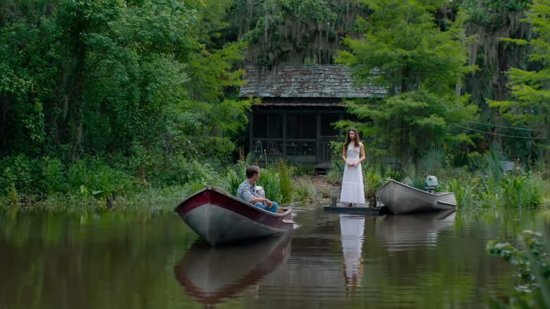 Kya and Tate in boat