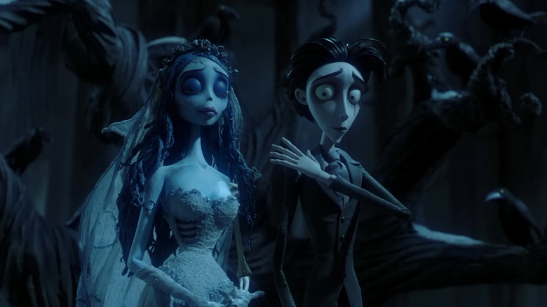 Victor and Corpse Bride standing suits