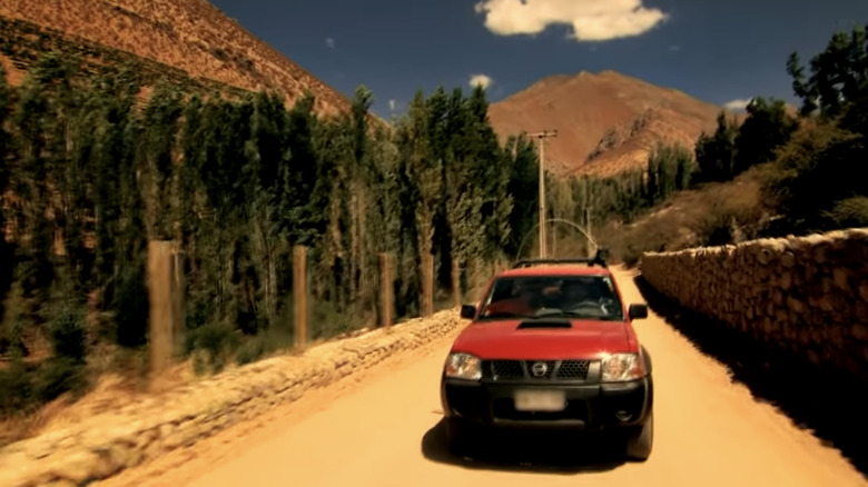 Hoffman driving through South America