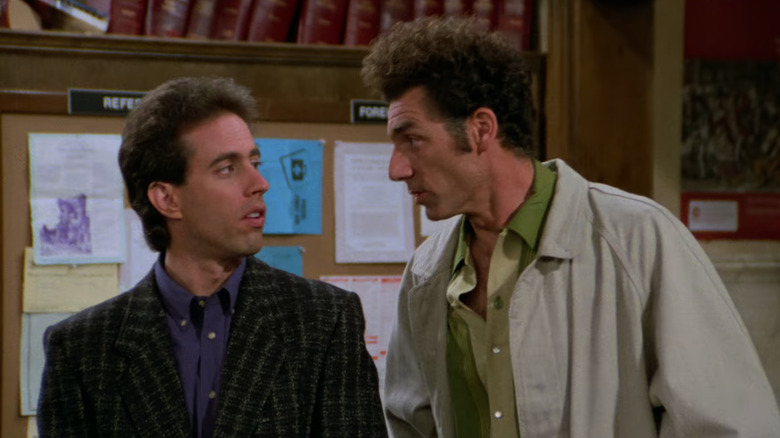 Jerry and Kramer talking in New York Public Library