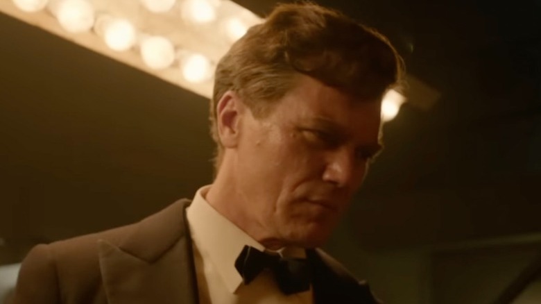 Michael Shannon wearing a suit and bow tie