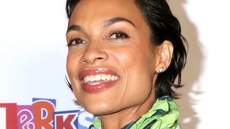 Rosario Dawson smiling