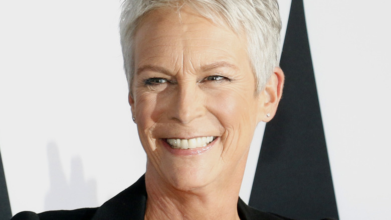 Jamie Lee Curtis smiling on the red carpet