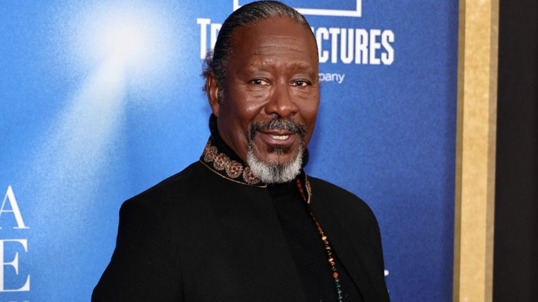 Clarke Peters at the film premier standing up