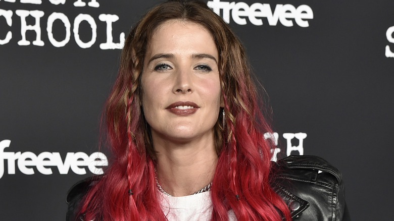 Cobie Smulders smiling at a red carpet event