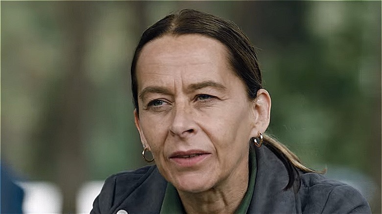 Kate Dickie with a ponytail