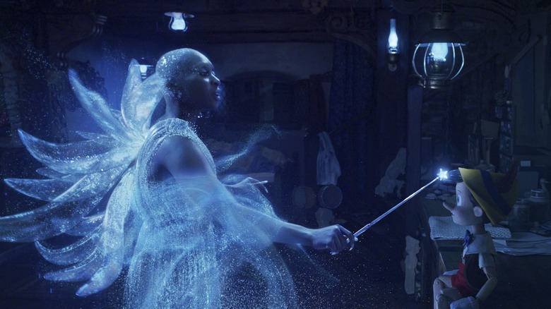 The Blue Fairy casting a spell