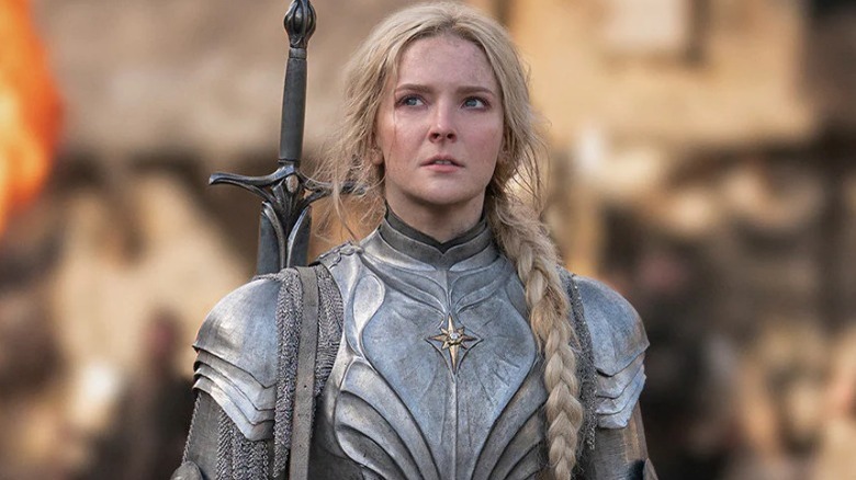 Galadriel wearing armor