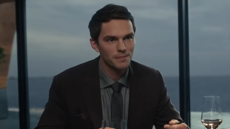 Nicholas Hoult looking annoyed