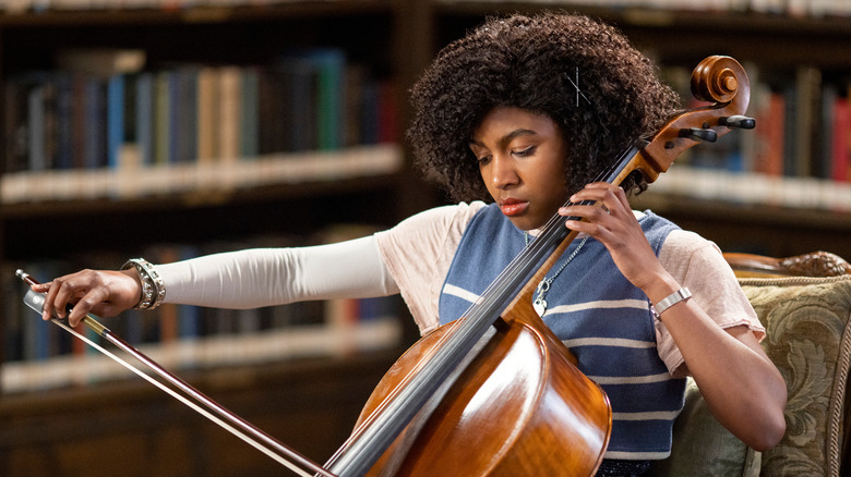 Cheri playing the cello