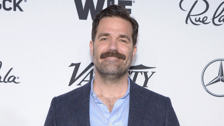 Rob Delaney wearing a blazer