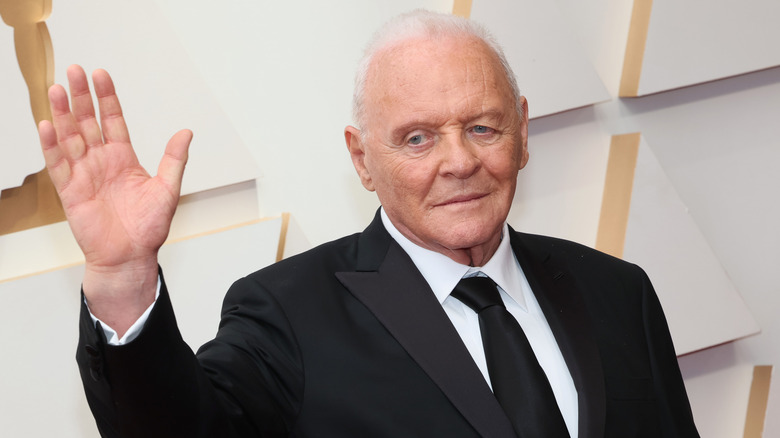 Anthony Hopkins wearing a suit