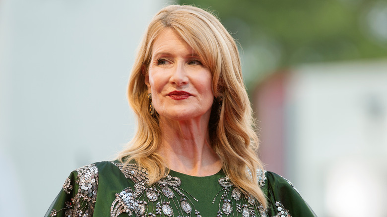 Laura Dern wearing a green dress