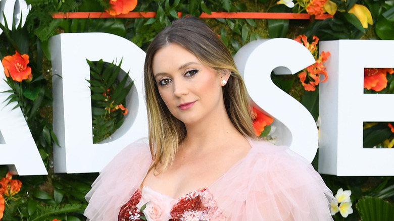 Billie Lourd in pink dress