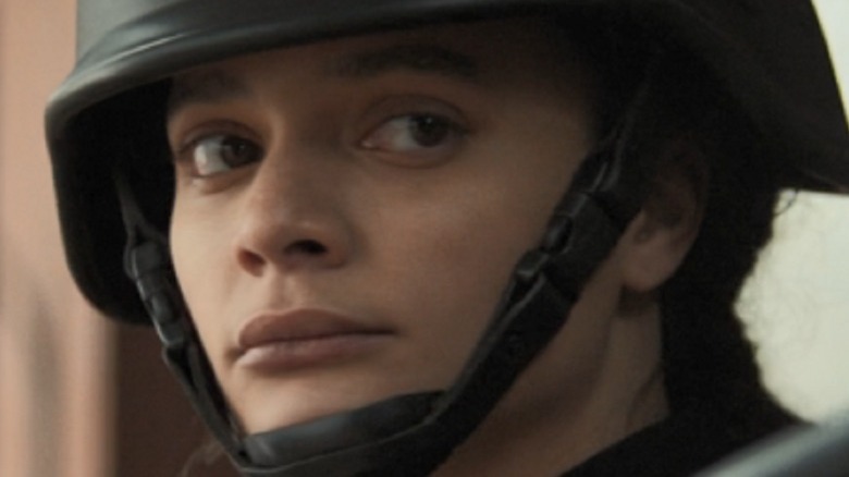 Sasha Lane looks wary as Hunter C-20 in Loki