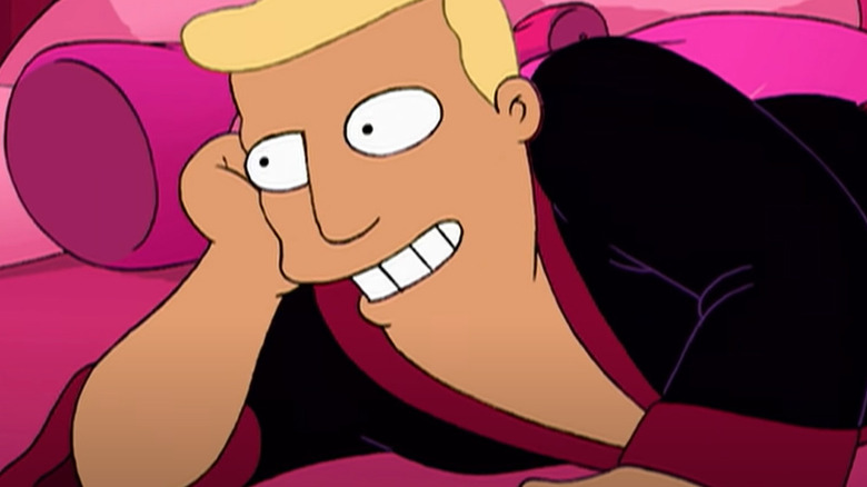 Zapp Brannigan wearing bathrobe