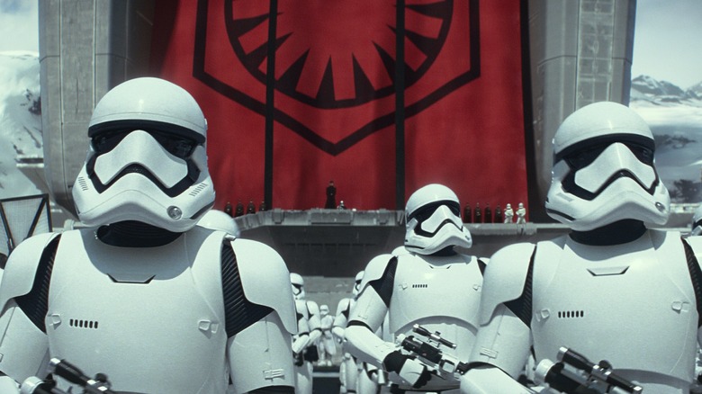 Stormtroopers standing in formation 