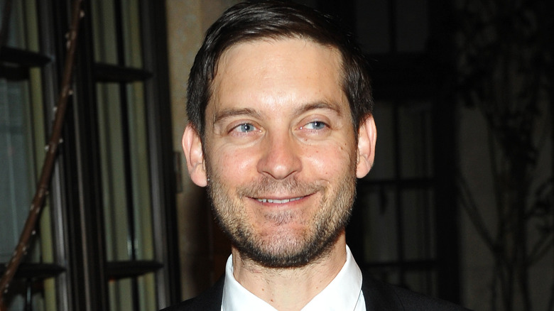 Tobey Maguire, smiling