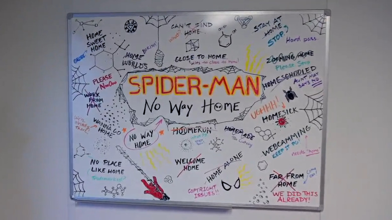 Spider-Man: No Way Home whiteboard