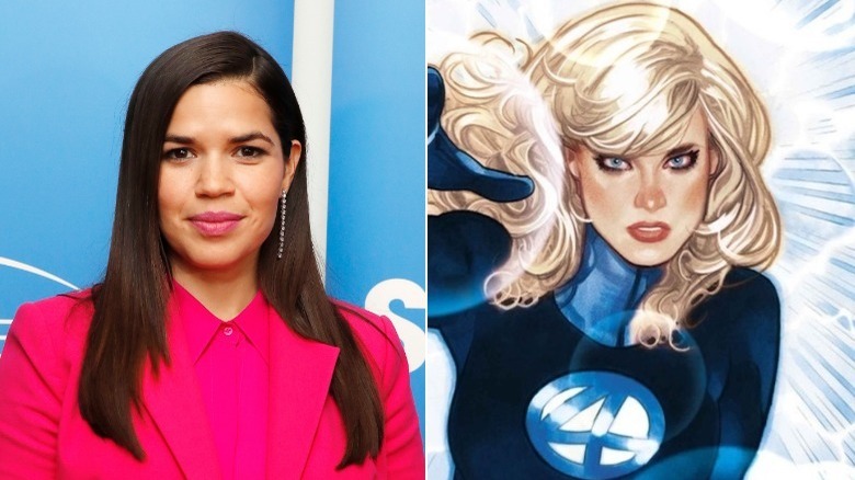 Split image of America Ferrera and Invisible Woman