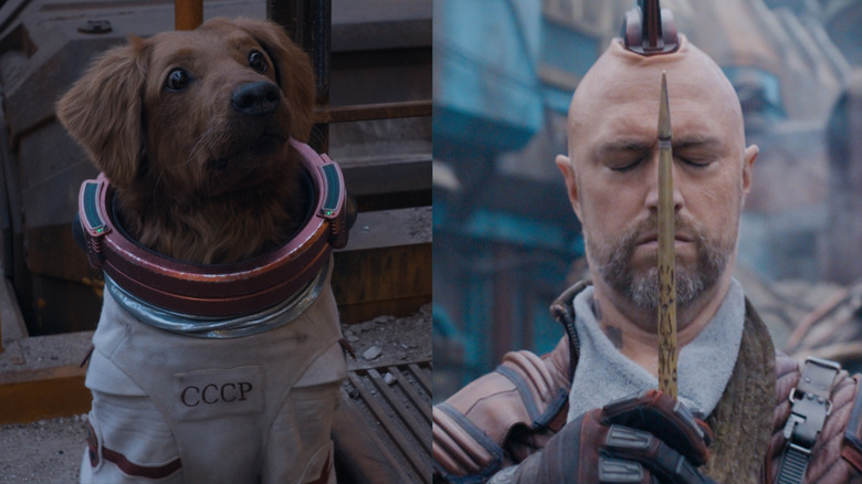 Side-by-side photos of Cosmo and Kraglin